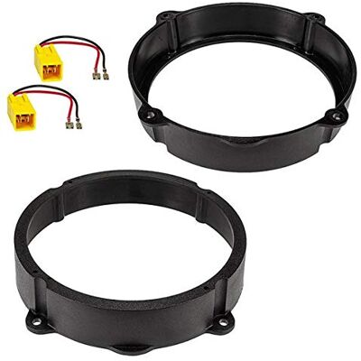 Sound Way Kit Montage Adaptateurs Haut Parleur Voiture 16,5 cm Compatible avec Alfa Romeo 147 159 Lancia Y, Musa, Fiat Idea Noir Sound Way Kit Montage Adaptateurs Haut Parleur Voiture 16,5 cm Compatible avec Alfa Romeo 147 159 Lancia Y, Musa, Fiat Idea Noir