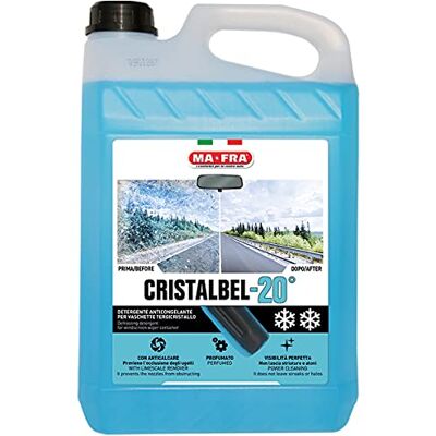 Ma-Fra , Cristalbel -20°C, Détergent antigel Concentré pour Bacs de Lavage de Pare-Brise, Liquide Anti-calcaire pour Lave-vitres de Voiture, Toutes Saisons, Format 5 litres Ma-Fra , Cristalbel -20°C, Détergent antigel Concentré pour Bacs de Lavage de Pare-Brise, Liquide Anti-calcaire pour Lave-vitres de Voiture, Toutes Saisons, Format 5 litres
