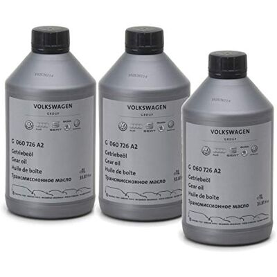 Volkswagen Huile de transmission originale AUDI pour changement de vitesses manuel, valvuine. 75 W, lot de 3 litres Volkswagen Huile de transmission originale AUDI pour changement de vitesses manuel, valvuine. 75 W, lot de 3 litres