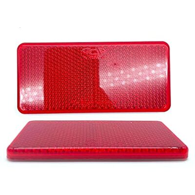 DOJA Barcelona Réflecteur rectangulaire Réflecteur arrière autocollant Lot de 10 rouges Éclairage de remorque, réflecteurs autocollants, réflecteurs de voiture, moto, yeux de chat DOJA Barcelona Réflecteur rectangulaire Réflecteur arrière autocollant Lot de 10 rouges Éclairage de remorque, réflecteurs autocollants, réflecteurs de voiture, moto, yeux de chat