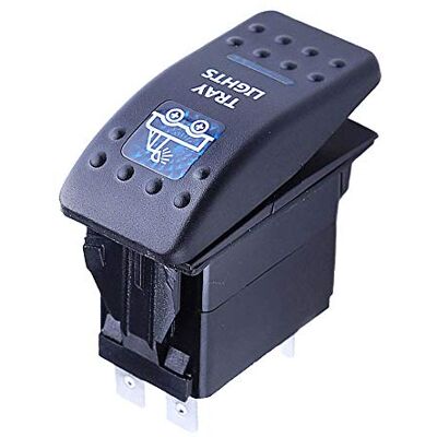 Mintice Interrupteur à Bascule Commutateur Lampe Lumière LED Bleu 12V 20A pour Voiture Bateau Moto (Tray Light) Mintice Interrupteur à Bascule Commutateur Lampe Lumière LED Bleu 12V 20A pour Voiture Bateau Moto (Tray Light)