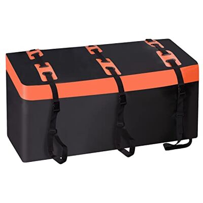 SUNORCHID Coffre de toit de voiture, coffre arrière pour attelage de remorque, 566 l, 600D, PVC, étanche, indéchirable, pliable SUNORCHID Coffre de toit de voiture, coffre arrière pour attelage de remorque, 566 l, 600D, PVC, étanche, indéchirable, pliable