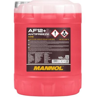 MANNOL 4012 Antigel AF12+ (-40) Longlife 10 l MN4012-10 AF12 Rose/rouge (mélange prêt à 40 °C), 4012 Antigel AF12 (-40) Longlife MANNOL 4012 Antigel AF12+ (-40) Longlife 10 l MN4012-10 AF12 Rose/rouge (mélange prêt à 40 °C), 4012 Antigel AF12 (-40) Longlife