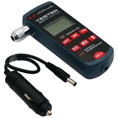 Schumacher Electric XP200 Testeur 3 en 1 Batterie 12V Alternateur & Pression des Pneus Super Compact, Portable Allume-Cigare Lampe LED Intégré Schumacher Electric XP200 Testeur 3 en 1 Batterie 12V Alternateur & Pression des Pneus Super Compact, Portable Allume-Cigare Lampe LED Intégré