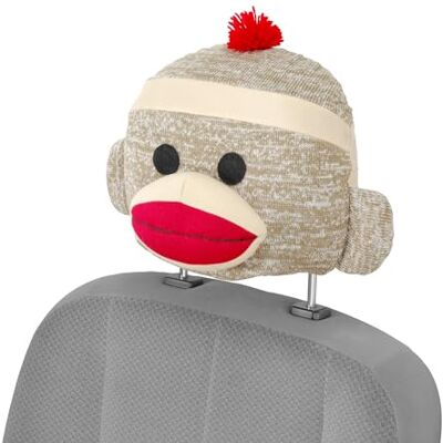 BELL Automotive 22-1-56705-8 Sock Monkey Seat Caps Headrest Cover BELL Automotive 22-1-56705-8 Sock Monkey Seat Caps Headrest Cover