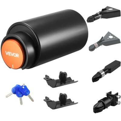 VEVOR Verrou de remorque, convient aux coupleurs de 5,1 et 6,1 cm, verrou d'attelage robuste avec 3 clés pour sécuriser les chaînes de sécurité, résistant aux déchirures et à la corrosion, antivol VEVOR Verrou de remorque, convient aux coupleurs de 5,1 et 6,1 cm, verrou d'attelage robuste avec 3 clés pour sécuriser les chaînes de sécurité, résistant aux déchirures et à la corrosion, antivol