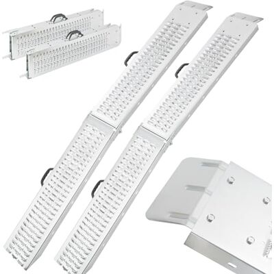 Arebos 2X Rampe Pliable Max. 400 kg de Chargement Rail Collision Arebos 2X Rampe Pliable Max. 400 kg de Chargement Rail Collision