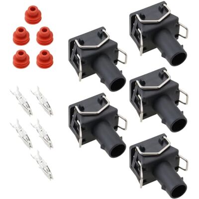 LT Easiyl Lot de 5 connecteurs automobiles à 1 broche 357972771 Connecteur de faisceau de fils femelle avec prise terminale Prise de faisceau de fils de démarreur compatible avec VW LT Easiyl Lot de 5 connecteurs automobiles à 1 broche 357972771 Connecteur de faisceau de fils femelle avec prise terminale Prise de faisceau de fils de démarreur compatible avec VW