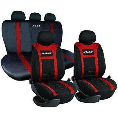 Simoni Racing Set de Housses de Siège Type H Noir/Rouge Set complet 11 pièces Simoni Racing Set de Housses de Siège Type H Noir/Rouge Set complet 11 pièces