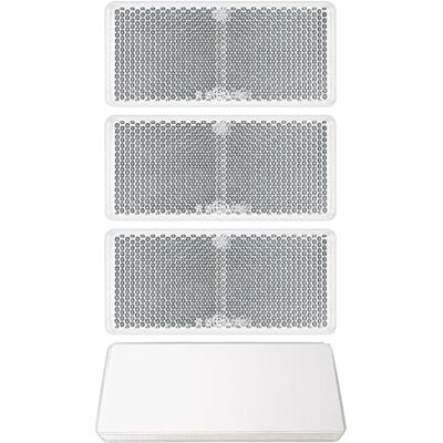 Your Day Mate Réflecteurs à Coller, 4 Pièces, Blanc, 94 x 44 mm, avec Marque d'Homologation E, Réflecteur de Sécurité pour Remorque, Caravane, Poteau, Œil de Chat Droite Gauche, Trailer Reflector, catadioptre Your Day Mate Réflecteurs à Coller, 4 Pièces, Blanc, 94 x 44 mm, avec Marque d'Homologation E, Réflecteur de Sécurité pour Remorque, Caravane, Poteau, Œil de Chat Droite Gauche, Trailer Reflector, catadioptre