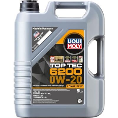 Liqui Moly Top Tec 6200 0W-20 Huile moteur à technologie de synthèse 5 l Incolore Liqui Moly Top Tec 6200 0W-20 Huile moteur à technologie de synthèse 5 l Incolore