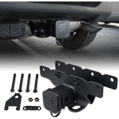 Xprite Récepteur d'attelage de remorque de 5 cm avec housse d'attelage pour Jeep Wrangler JL/JLU 2 portes et 4 portes 2018-2020 Xprite Récepteur d'attelage de remorque de 5 cm avec housse d'attelage pour Jeep Wrangler JL/JLU 2 portes et 4 portes 2018-2020