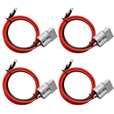 PORFOYO Anderson Lot de 4 connecteurs de chargeur de batterie 50 A 600 V Fiche Anderson avec joint torique Câble de connexion de batterie 10 AWG 30 cm Câble de charge pour bateaux, caravanes, installations PORFOYO Anderson Lot de 4 connecteurs de chargeur de batterie 50 A 600 V Fiche Anderson avec joint torique Câble de connexion de batterie 10 AWG 30 cm Câble de charge pour bateaux, caravanes, installations