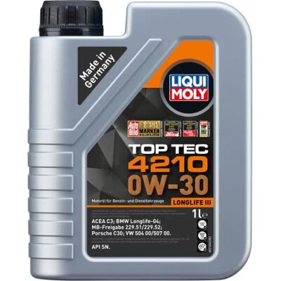 Liqui Moly Top Tec 4210 0W-30 Huile moteur 1 l Technologie de synthèse 21604 Incolore Liqui Moly Top Tec 4210 0W-30 Huile moteur 1 l Technologie de synthèse 21604 Incolore