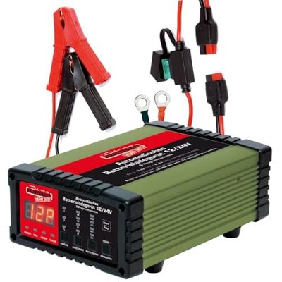Dino KRAFTPAKET Chargeur de batterie intelligent et automatique réglable 25a/12a/6a/2a-12V/24V Chargeur de voiture pour plomb-acide, gel, EFB, Cal, batterie AGM Pour voiture de camion Dino KRAFTPAKET Chargeur de batterie intelligent et automatique réglable 25a/12a/6a/2a-12V/24V Chargeur de voiture pour plomb-acide, gel, EFB, Cal, batterie AGM Pour voiture de camion