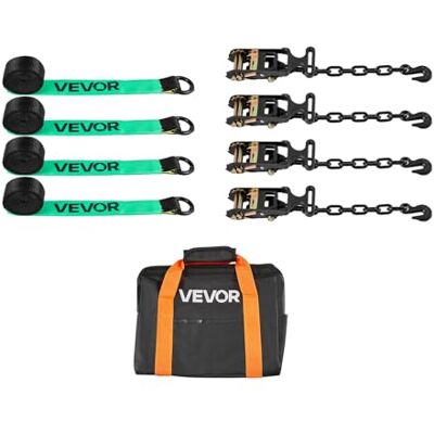 VEVOR Sangle d'arrimage de roue (50,8 x 3048 mm) avec crochet haute performance, résistance à la traction de 4540 kg et capacité de charge de 1512 kg, système de tension de moto, sangle de sécurité VEVOR Sangle d'arrimage de roue (50,8 x 3048 mm) avec crochet haute performance, résistance à la traction de 4540 kg et capacité de charge de 1512 kg, système de tension de moto, sangle de sécurité
