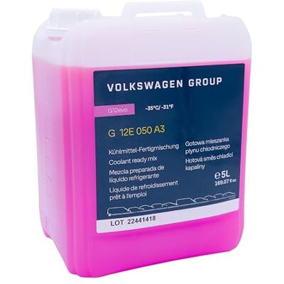 Volkswagen G12E050A3 Liquide de refroidissement G12evo Bidon prêt à l'emploi 5 litres Volkswagen G12E050A3 Liquide de refroidissement G12evo Bidon prêt à l'emploi 5 litres