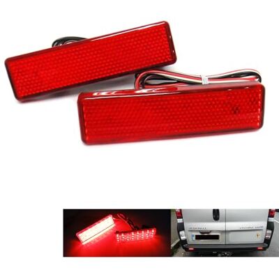 RZG 2x feu réflecteur de pare-choc lentille rouge, LED, anti-brouillard, freinage, DRL pour Vivaro Movano Master II Trafic II III Primastar RZG 2x feu réflecteur de pare-choc lentille rouge, LED, anti-brouillard, freinage, DRL pour Vivaro Movano Master II Trafic II III Primastar