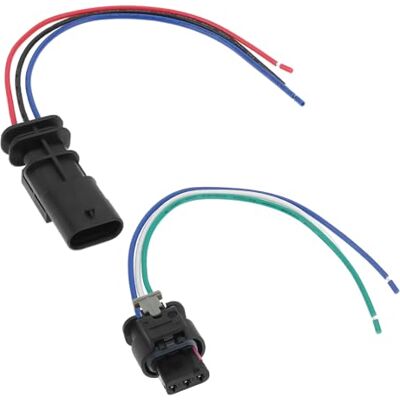 YINETTECH 2 pcs 3 Pin Connecteurs Pigtail Plug Cable Faisceau Adaptateur 4F0973703 4F0973703A 3C0973203 872658521 Compatible avec VW Compatible avec Audi 15cm YINETTECH 2 pcs 3 Pin Connecteurs Pigtail Plug Cable Faisceau Adaptateur 4F0973703 4F0973703A 3C0973203 872658521 Compatible avec VW Compatible avec Audi 15cm
