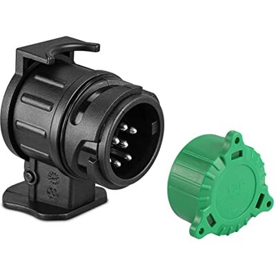 SPARKMOTO Adaptateur Prise Remorque 13 Broches vers 7 Broches,Connecteur Fiche Attelage Voiture pour Porte-vélo Remorque,avec Bouchon de Protection Vert,Adaptateur attelage 13 vers 7 Broches(SK7131) SPARKMOTO Adaptateur Prise Remorque 13 Broches vers 7 Broches,Connecteur Fiche Attelage Voiture pour Porte-vélo Remorque,avec Bouchon de Protection Vert,Adaptateur attelage 13 vers 7 Broches(SK7131)
