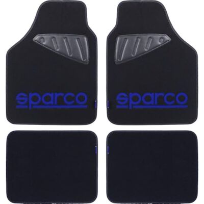 SPARCO Tapis de voiture noir/bleu SPARCO Tapis de voiture noir/bleu