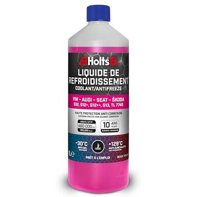 Holts HAFR0005B Liquide de refroidissement antigel pour voiture VW-Audi-Seat-Skoda G12, G12+, G12++, G13, G12 EVO 10 ans 300 K mile longue durée de vie jusqu'à -30°C, rose, 1 litre Holts HAFR0005B Liquide de refroidissement antigel pour voiture VW-Audi-Seat-Skoda G12, G12+, G12++, G13, G12 EVO 10 ans 300 K mile longue durée de vie jusqu'à -30°C, rose, 1 litre