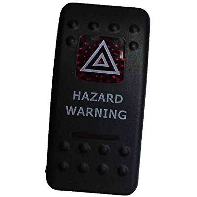 Mintice Interrupteur à Bascule Commutateur Lampe Lumière LED Rouge 12V 20A 5 Broches pour Voiture Bateau Moto (hazard warning light) Mintice Interrupteur à Bascule Commutateur Lampe Lumière LED Rouge 12V 20A 5 Broches pour Voiture Bateau Moto (hazard warning light)