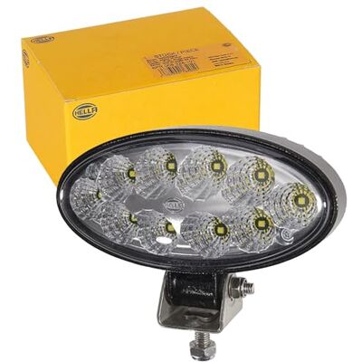 HELLA LED Projecteur de travail Oval 90 Gen. II 12V / 24V 5000lm vissé/Montage en saillie support de montage pivotant Éclairage à grd rayon luminieux 1GB 996 486-011 HELLA LED Projecteur de travail Oval 90 Gen. II 12V / 24V 5000lm vissé/Montage en saillie support de montage pivotant Éclairage à grd rayon luminieux 1GB 996 486-011