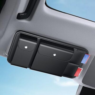bairuibin Porte-lunettes de voiture pour Mazda CX 3 2015-2020, 2021, 2022, 2023, 2024, 2025 DK, en cuir synthétique, organisateur de pare-soleil multifonctionnel, pour cartes, cartes de visite, stylos bairuibin Porte-lunettes de voiture pour Mazda CX 3 2015-2020, 2021, 2022, 2023, 2024, 2025 DK, en cuir synthétique, organisateur de pare-soleil multifonctionnel, pour cartes, cartes de visite, stylos