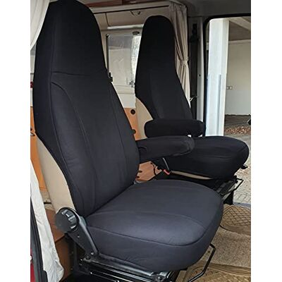 BREMER SITZBEZÜGE Housses de Protection pour siège de Voiture Compatibles avec Les véhicules de Camping-Car, Caravane, Ducato, conducteur et Passager 814 Noires BREMER SITZBEZÜGE Housses de Protection pour siège de Voiture Compatibles avec Les véhicules de Camping-Car, Caravane, Ducato, conducteur et Passager 814 Noires