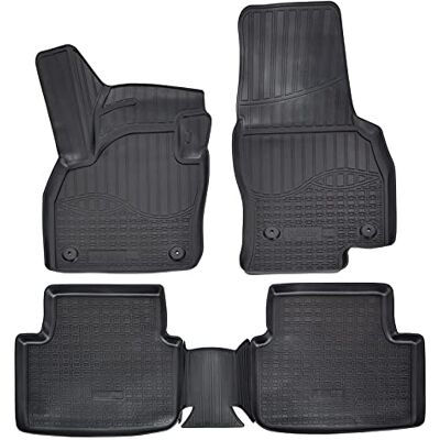 J&J AUTOMOTIVE Norm Liners Tapis De Sol En Caoutchouc TPE Toutes Saisones Pour Kamiq depuis 2019, Bord Haut, Noir, Antidérapant, Toutes Saisons J&J AUTOMOTIVE Norm Liners Tapis De Sol En Caoutchouc TPE Toutes Saisones Pour Kamiq depuis 2019, Bord Haut, Noir, Antidérapant, Toutes Saisons