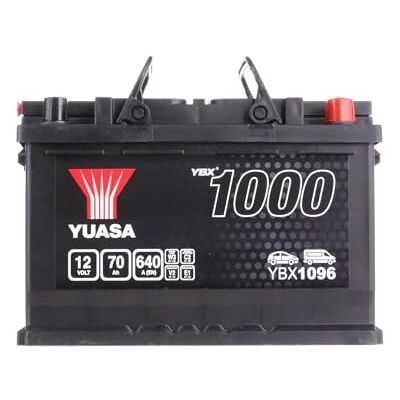 Yuasa YBX1096 Batterie de voiture haute performance scellée sans entretien 12 V 70 Ah 640 CCA Yuasa YBX1096 Batterie de voiture haute performance scellée sans entretien 12 V 70 Ah 640 CCA