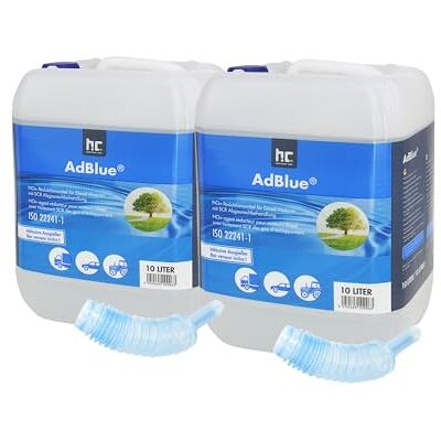 Höfer Chemie AdBlue 2 x 10L avec bec verseur solution d'urée pour voitures diesel bidon avec bec verseur réduit les oxydes d'azote toxiques Höfer Chemie AdBlue 2 x 10L avec bec verseur solution d'urée pour voitures diesel bidon avec bec verseur réduit les oxydes d'azote toxiques