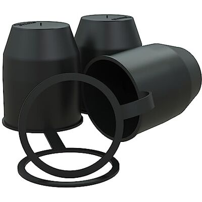 AUPROTEC Protège Boule d'Attelage avec Anneau d'arrêt Capuchon de Protection de Boule d'attache remorque Noir: kit de 3 pièces AUPROTEC Protège Boule d'Attelage avec Anneau d'arrêt Capuchon de Protection de Boule d'attache remorque Noir: kit de 3 pièces