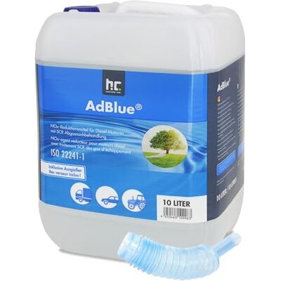 Höfer Chemie AdBlue 1 x 10L avec bec verseur solution d'urée pour voitures diesel bidon avec bec verseur réduit les oxydes d'azote toxiques Höfer Chemie AdBlue 1 x 10L avec bec verseur solution d'urée pour voitures diesel bidon avec bec verseur réduit les oxydes d'azote toxiques