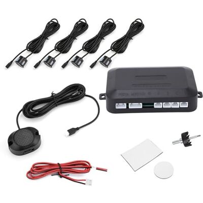 Qqmora Capteur de stationnement de voiture aide au stationnement arrière Kit de Radar de recul de voiture avertissement indicateur sonore système de sonde 12 V,Équipement d'aide à l'image inversée Qqmora Capteur de stationnement de voiture aide au stationnement arrière Kit de Radar de recul de voiture avertissement indicateur sonore système de sonde 12 V,Équipement d'aide à l'image inversée