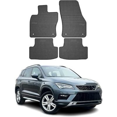 OMAC Tapis de voiture tous temps Compatible avec Seat Ateca 2016-2022 Ajustement 3D En caoutchouc Noir OMAC Tapis de voiture tous temps Compatible avec Seat Ateca 2016-2022 Ajustement 3D En caoutchouc Noir