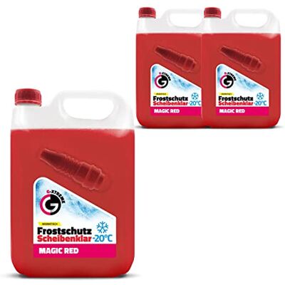 Gamix Protection contre le gel pour vitres avec parfum Magic Red Nettoyant pour vitres efficace et sans traces pour l'hiver Antigel prêt à l'emploi 2 x 5 l = 10 l Gamix Protection contre le gel pour vitres avec parfum Magic Red Nettoyant pour vitres efficace et sans traces pour l'hiver Antigel prêt à l'emploi 2 x 5 l = 10 l