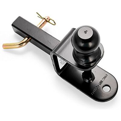 BLACK BOAR 66024 Attelage multi-usage pour VTT/UTV avec boule d'attelage de 5 cm, tige de 3 cm et 15 cm (L), homologué pour 907 kg, pour remorques et accessoires VTT BLACK BOAR 66024 Attelage multi-usage pour VTT/UTV avec boule d'attelage de 5 cm, tige de 3 cm et 15 cm (L), homologué pour 907 kg, pour remorques et accessoires VTT