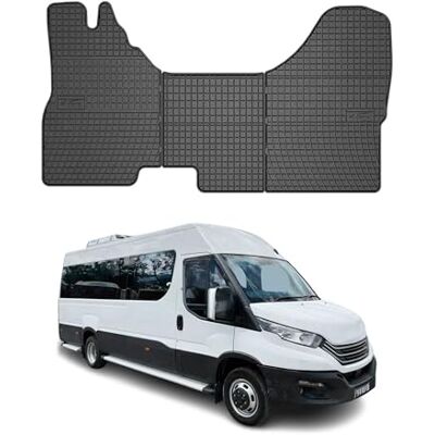 OMAC Lot de 3 tapis de sol en caoutchouc pour Iveco Daily 2014-2019 Noir Tapis de voiture en caoutchouc, résistants aux intempéries, antidérapants, produits spécifiques au véhicule, imperméables OMAC Lot de 3 tapis de sol en caoutchouc pour Iveco Daily 2014-2019 Noir Tapis de voiture en caoutchouc, résistants aux intempéries, antidérapants, produits spécifiques au véhicule, imperméables