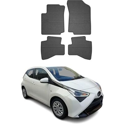 OMAC Tapis de sol pour Toyota Aygo 2014-2022 TPE 4 pièces Noir Tapis de voiture en caoutchouc, résistants aux intempéries, antidérapants, produits spécifiques au véhicule, imperméables OMAC Tapis de sol pour Toyota Aygo 2014-2022 TPE 4 pièces Noir Tapis de voiture en caoutchouc, résistants aux intempéries, antidérapants, produits spécifiques au véhicule, imperméables