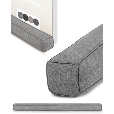 Beautissu boudin de porte isolant d'entrée bas de porte anti froid coupe 100cm tissu gris coussin courant d'air pour fenêtre vent isolation thermique arrêt protection contre Levante Beautissu boudin de porte isolant d'entrée bas de porte anti froid coupe 100cm tissu gris coussin courant d'air pour fenêtre vent isolation thermique arrêt protection contre Levante