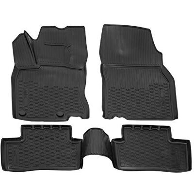 J&J AUTOMOTIVE Norm Liners Tapis De Sol En Caoutchouc TPE Toutes Saisones Pour Kadjar depuis 2015, Bord Haut, Noir, Antidérapant, Toutes Saisons J&J AUTOMOTIVE Norm Liners Tapis De Sol En Caoutchouc TPE Toutes Saisones Pour Kadjar depuis 2015, Bord Haut, Noir, Antidérapant, Toutes Saisons