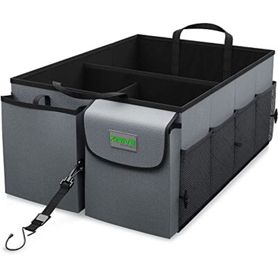 Drive Auto Products Organiseur de Voiture Rangement avec Sangle d'arrimage Idéal pour Un Rangement soigné et comme Coffret d’Entretien – Sac de Voyage Pliable et antidérapant Drive Auto Products Organiseur de Voiture Rangement avec Sangle d'arrimage Idéal pour Un Rangement soigné et comme Coffret d’Entretien – Sac de Voyage Pliable et antidérapant