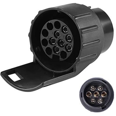 SPARKMOTO Adaptateur de remorque de 7 Broches vers 13 Broches,12V Adaptateur attelage 7 vers 13 Broches,pour Remorque Caravane,Porte-vélo,Adapteur Prise Remorque Attelage 7 vers 13 Broches(SK7132) SPARKMOTO Adaptateur de remorque de 7 Broches vers 13 Broches,12V Adaptateur attelage 7 vers 13 Broches,pour Remorque Caravane,Porte-vélo,Adapteur Prise Remorque Attelage 7 vers 13 Broches(SK7132)