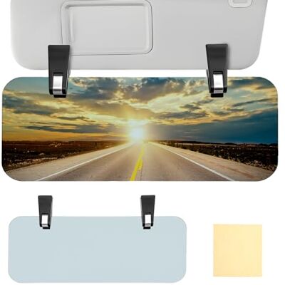 TNTGMG Extension de pare-soleil pour voiture, rallonge universelle avec protection solaire, extension de visière réglable, pare-soleil anti-éblouissement pour protéger contre l'éblouissement du soleil TNTGMG Extension de pare-soleil pour voiture, rallonge universelle avec protection solaire, extension de visière réglable, pare-soleil anti-éblouissement pour protéger contre l'éblouissement du soleil