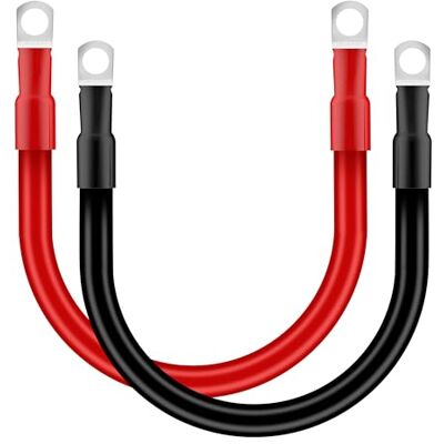 QIMEI-SHOP Cable Batterie Voiture 25mm² 30cm Câble Onduleur de Batterie 3AWG 12V Câble de Batterie avec M10 Cosses à œillets pour Camion Auto Moto Marine Solaire Rouge et Noir 2 Pièces QIMEI-SHOP Cable Batterie Voiture 25mm² 30cm Câble Onduleur de Batterie 3AWG 12V Câble de Batterie avec M10 Cosses à œillets pour Camion Auto Moto Marine Solaire Rouge et Noir 2 Pièces