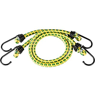 Walser tendeur de bagages avec crochets, set d'élastiques de serrage 2x 45cm jaune, deux sangles de serrage avec crochets, corde de tension jaune Walser tendeur de bagages avec crochets, set d'élastiques de serrage 2x 45cm jaune, deux sangles de serrage avec crochets, corde de tension jaune