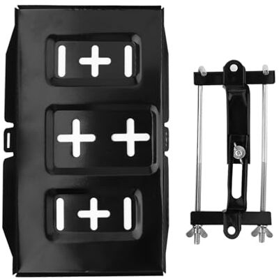 EBTOOLS Plateau de batterie universel en métal avec collier de serrage réglable, supports pour batterie de voiture avec kit de serrage fixation réglable EBTOOLS Plateau de batterie universel en métal avec collier de serrage réglable, supports pour batterie de voiture avec kit de serrage fixation réglable