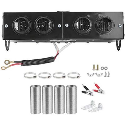 Tbest Chauffage de Voiture Portable, Désembueur de Chauffage de Voiture, Ventilateur de Chauffage Automatique à 4 Trous, Dégivreur de Dégivreur de 12 V, 800 W Tbest Chauffage de Voiture Portable, Désembueur de Chauffage de Voiture, Ventilateur de Chauffage Automatique à 4 Trous, Dégivreur de Dégivreur de 12 V, 800 W